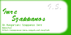 imre szappanos business card